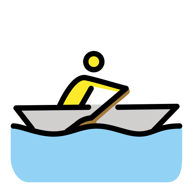 person rowing boat - OpenMoji Color Style