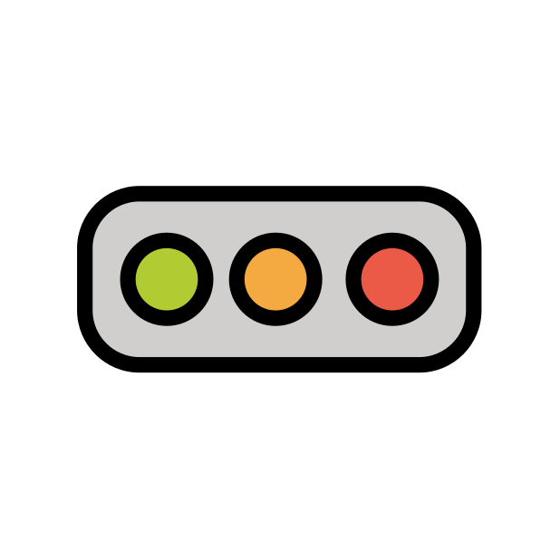 horizontal traffic light - OpenMoji Color Style