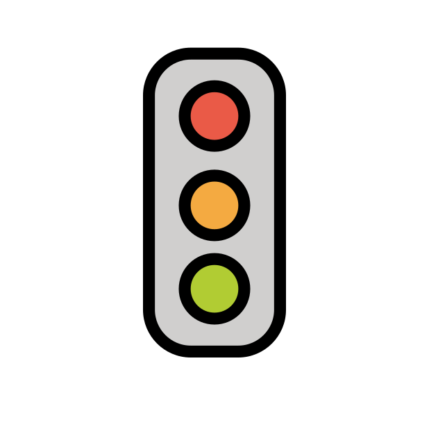 vertical traffic light - OpenMoji Color Style