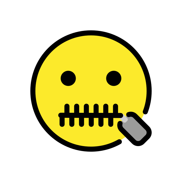 zipper-mouth face - OpenMoji Color Style