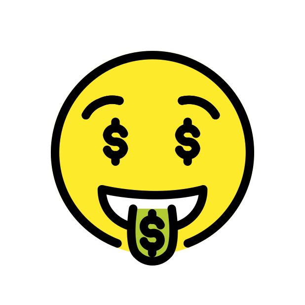 money-mouth face - OpenMoji Color Style
