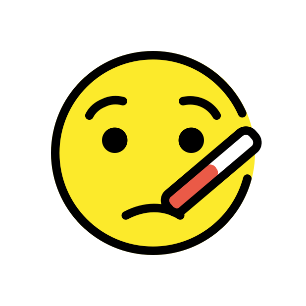 face with thermometer - OpenMoji Color Style