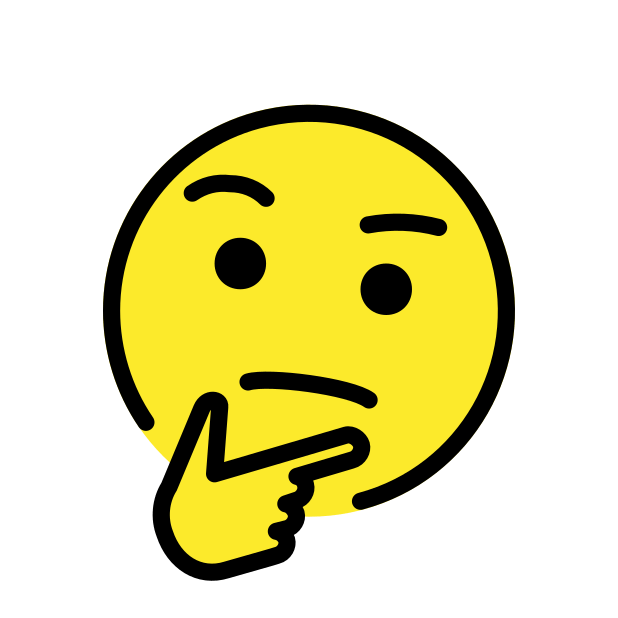 thinking face - OpenMoji Color Style