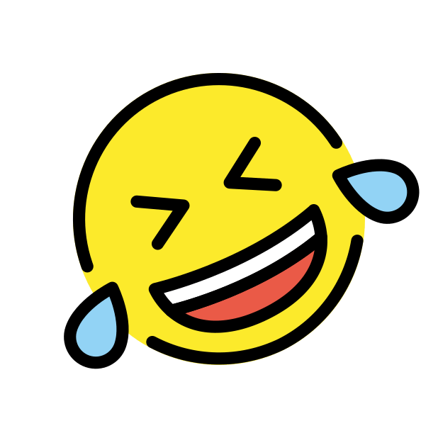 rolling on the floor laughing - OpenMoji Color Style