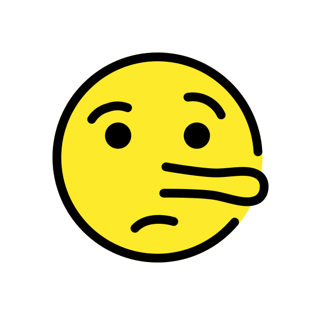 lying face - OpenMoji Color Style