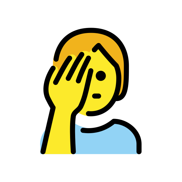 person facepalming - OpenMoji Color Style