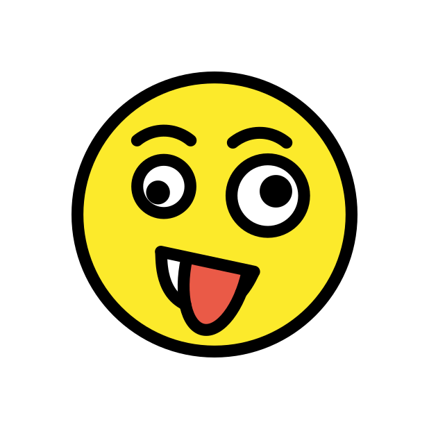 zany face - OpenMoji Color Style