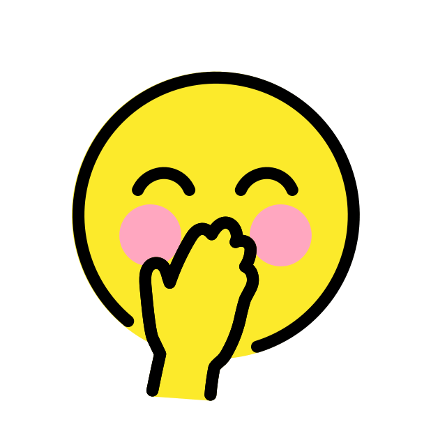 face with hand over mouth - OpenMoji Color Style
