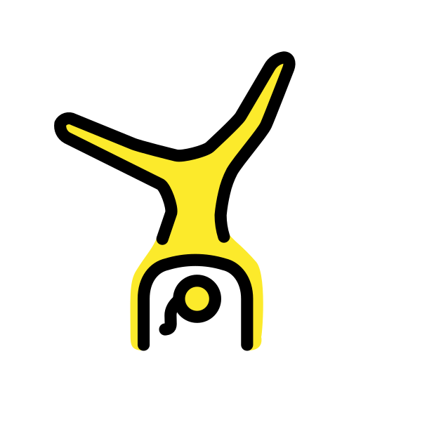woman cartwheeling - OpenMoji Color Style