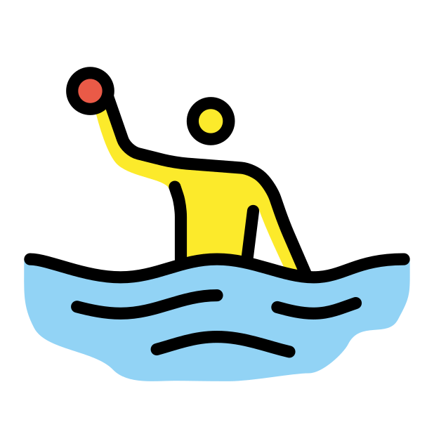 person playing water polo - OpenMoji Color Style
