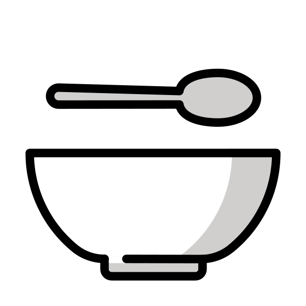 bowl with spoon - OpenMoji Color Style