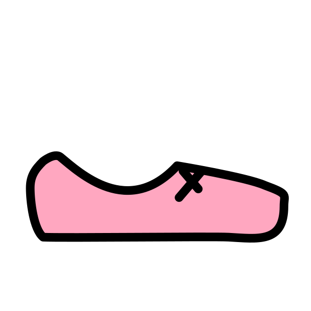 ballet shoes - OpenMoji Color Style