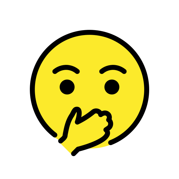 face with open eyes and hand over mouth - OpenMoji Color Style