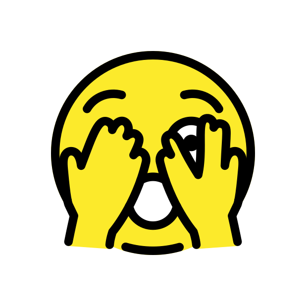 face with peeking eye - OpenMoji Color Style