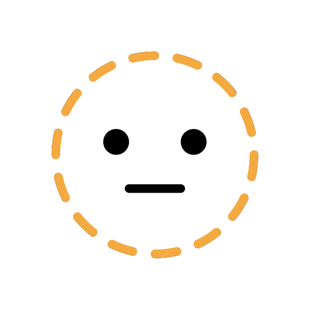 dotted line face - OpenMoji Color Style