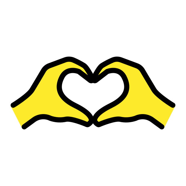 heart hands - OpenMoji Color Style