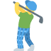 man golfing - Twitter Twemoji Style