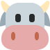 cow face - Twitter Twemoji Style