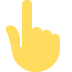 backhand index pointing up - Twitter Twemoji Style