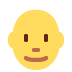 man: bald - Twitter Twemoji Style