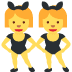 women with bunny ears - Twitter Twemoji Style