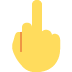 middle finger - Twitter Twemoji Style