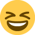 grinning squinting face - Twitter Twemoji Style