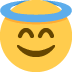 smiling face with halo - Twitter Twemoji Style