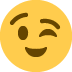 winking face - Twitter Twemoji Style