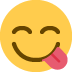 face savoring food - Twitter Twemoji Style