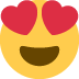 smiling face with heart-eyes - Twitter Twemoji Style