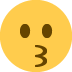 kissing face - Twitter Twemoji Style