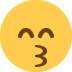kissing face with smiling eyes - Twitter Twemoji Style