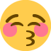 kissing face with closed eyes - Twitter Twemoji Style