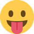 face with tongue - Twitter Twemoji Style
