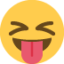 squinting face with tongue - Twitter Twemoji Style