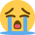 loudly crying face - Twitter Twemoji Style