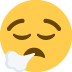 face exhaling - Twitter Twemoji Style