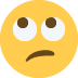 face with rolling eyes - Twitter Twemoji Style