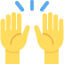 raising hands - Twitter Twemoji Style