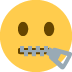 zipper-mouth face - Twitter Twemoji Style