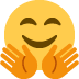 smiling face with open hands - Twitter Twemoji Style
