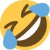 rolling on the floor laughing - Twitter Twemoji Style
