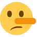 lying face - Twitter Twemoji Style