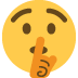 shushing face - Twitter Twemoji Style