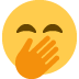 face with hand over mouth - Twitter Twemoji Style