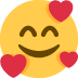 smiling face with hearts - Twitter Twemoji Style
