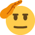 saluting face - Twitter Twemoji Style